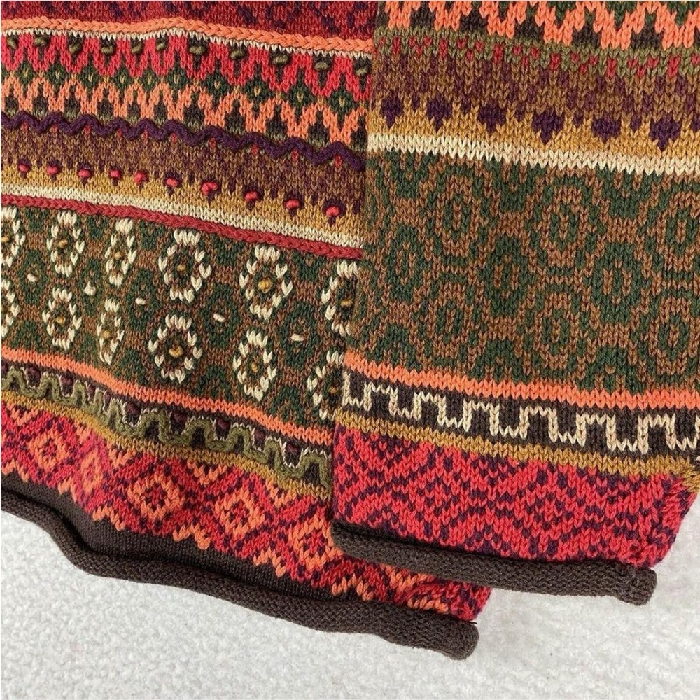 Women's Multicolor Patterned Crew Neck Sweater - image 2